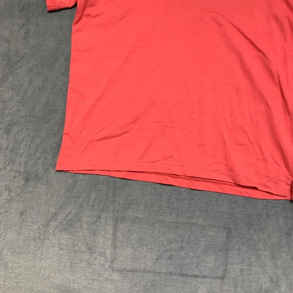 Ralph Lauren Polo Sport Shirt Mens Large Orange Cotton Golf Performance 1/4 Zip